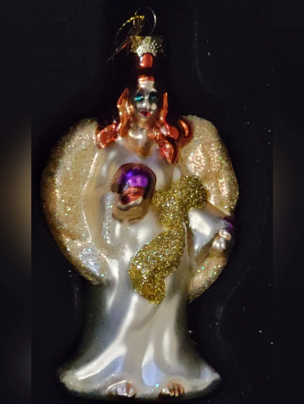 Thomas Pacconi Classics Angels Blown Glass Angel Christmas Ornaments - set of 10 - Picture 16 of 16